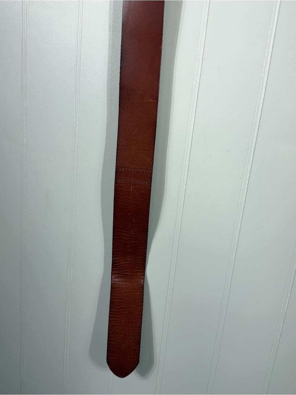 Genuine Leather Double O-Ring Waist Belt Cognac Brown Fits Up to 31” - Picture 11 of 11